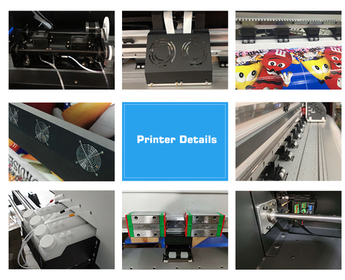 XP600 Eco Solvent Printer 1.8M Canvas Print Plotter Printer for Indoor Billboard Poster Flex Banner Printing Machine