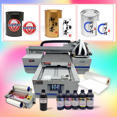 Multifunctional LED UV Flatbed Printer C+W+Varnish Small 4060 A2 Size Uv Dtf Sticker Pen Bottle Phone Case Printer