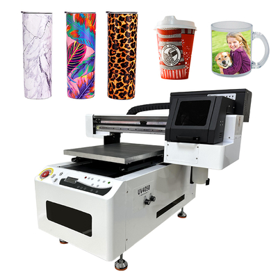 Newest Automatic UV Inkjet Flatbed Printer 4050 XP600 I3200 Printhead For Glass Mug Bottle Phone Case Printing