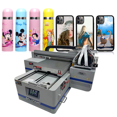 Multifunction Glass Stone Leather Wood PVC 4060 Size Phone Case Printing Machine Label Sticker  Uv Flatbed Printer