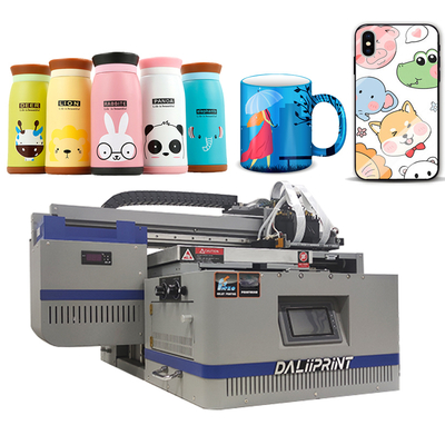 4060 A2 UV Flatbed Inkjet Printer Optional Flatbed UV DTF Film Sticker Printing Cylinder Gold Effect XP600 Print Head