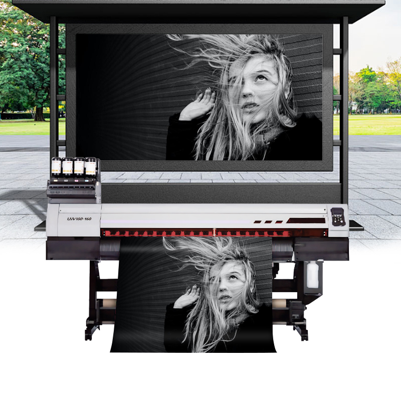 High Productivity  UJV100-160 UV LED Inkjet Roll-to-Roll Printer 1620mm Work Area with LUS-210 Cutter DAS System Included